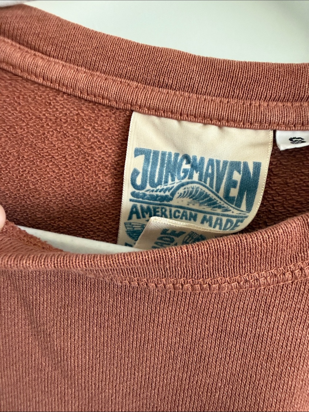 Jungmaven Women's Crewneck Sweater - Rust - Picture 9 of 9